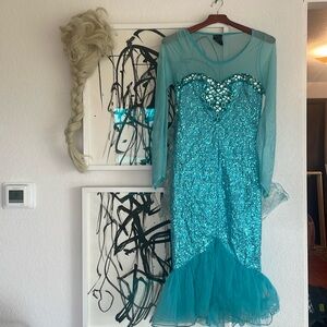 Elsa costume with wig